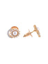 Gold plated AD and Pearl studded Pendant Earrings set chain for Women Girls