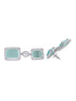 Big turquoise stuuded handcrafted necklace set earrings