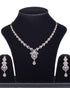Rose Gold plated Contemporary AD studded Necklace Earrings