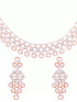 Rose Gold plated Unique Design AD studded Necklace Earrings