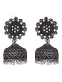 Silver Oxidised Filigree Dome Shaped Jhumka Earrings