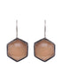 Siver Plated Hexagonal Drop Earrings