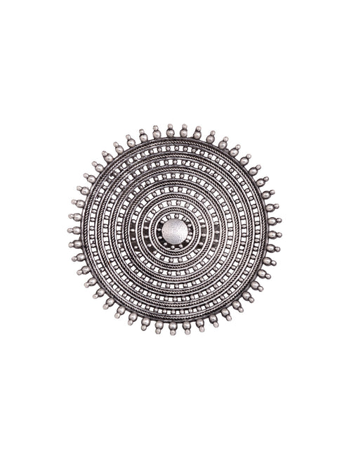 Oxidised Siver Plated Cocktail Finger Ring