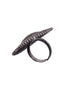Silver Oxidised Plated Filigree Cocktail Finger Ring