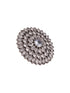 Oxidised Silver Plated White Stone Studded Cocktail Finger Ring