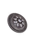 Silver Plated White Stone Studded Antique Finger Ring