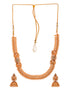 Gold Plated stone studded Peacock Temple Jewellery Set Jhumki Earrings
