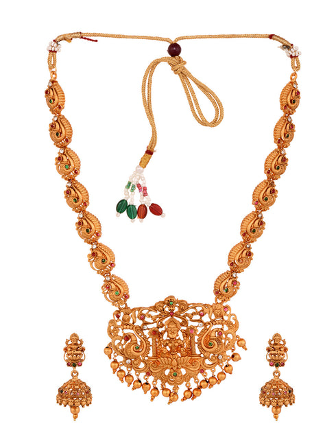 Gold Plated Trendy combo Temple Jewellery Set