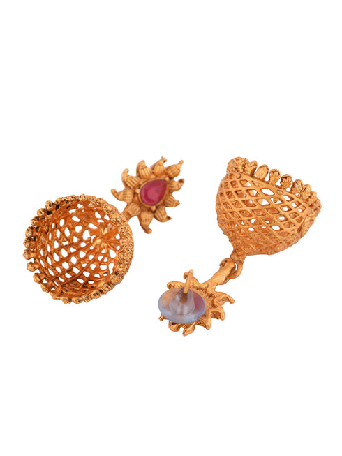 Gold Plated Grand South Indian Imitation Bridal combo Temple Jewellery Set