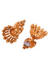 Gold Plated stone studded Peacock Temple Jewellery Set Jhumki Earrings