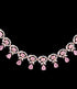 Contemporary Pink Diamond studded Necklace Earrings for women & Girls