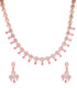 Contemporary Pink Diamond studded Necklace Earrings for women & Girls