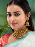 GoldPlated AD Embellished Enchanting Krishna Temple Choker Jewellery Set