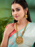 GoldPlated AD Embellished Temple Ram Darbaar Jewellery Set