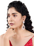 Rose Gold Plated Blue AD studded Drop Earrings