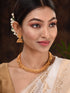 Gold Plated stone studded Peacock Temple Jewellery Set Jhumki Earrings