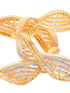 A Pair Of 2 Gold Dual Toned AD Studded hand Crafted Bangles