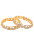 A Pair of 2 Gold Toned Intricate design Bangle Bracelet