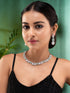 GoldPlated Lime green AD Studded Statement Jewellery Set