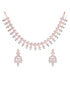 Unique triangular design Diamond Necklace Earrings Modern design for Women & Girls
