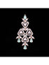 Unique triangular design Diamond Necklace Earrings Modern design for Women & Girls