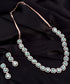 Turquoise Blue Solitaire studded Necklace Earrings for Women & Girls