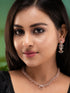Rose GoldPlated White AD Studded Jewellery Set