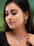 Rose GoldPlated White AD Studded Jewellery Set