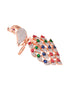Rose Gold Plated Multi AD studded Peacock Handcrafted Finger Ring