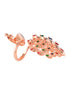 Rose Gold Plated Multi AD studded Peacock Handcrafted Finger Ring