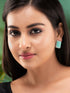 Sea Green Square Studs Earrings