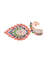 Rose Gold Plated Multi AD studded Peacock Designer Finger Ring
