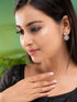GoldPlated & White AD Studded Contemporary Drop Earrings
