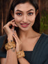 Set Of 2 Gold Plated Multi stone Studded Antique Bangles