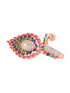 Rose Gold Plated Multi AD studded Peacock Designer Finger Ring