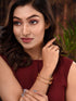 Rose Gold Plated Set Of 2 AD Studded Handcrafted Designer Bangles