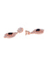 Rose Gold Plated Blue AD studded Drop Earrings