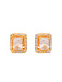 Gold Plated AD studded Square shaped Studd Earring