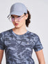 Women's Black Printed Round Neck T-Shirt