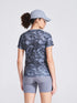 Women's Black Printed Round Neck T-Shirt