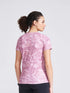 Women's Pink Printed Round Neck T-Shirt