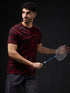 Men Abstract Print Slim Fit Crew Neck T-shirt with TECHNO COOL+