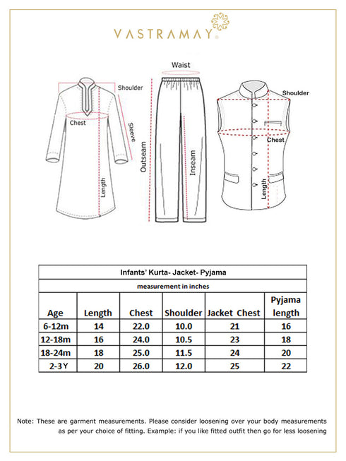 Sishu Boy's Aqua Blue Floral Silk Blend Nehru Jacket And Red Kurta Pyjama Set