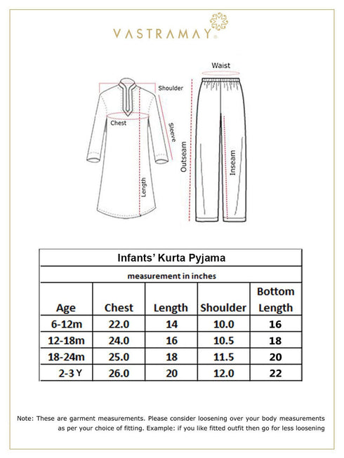 Infant Boy's Pink And White Cotton Kurta Pyjama Set
