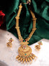 Gold Plated Kundan & Pearl studded Rajwadi Long Temple Necklace Jewellery Set