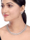 Blue precious stones studded turquoise diamond necklace set stud earrings