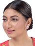 Beautiful Red Enamelled Studs Chandbali stylesmall earrings Blue diamond embellishments