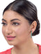 Emerald studded Hoops Rose Gold Plated Green Round Big Earrings