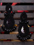 Black Contemporary Dropdown Earrings