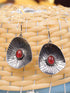 Silver Oxidised Leaf Shaped Drop Earrings